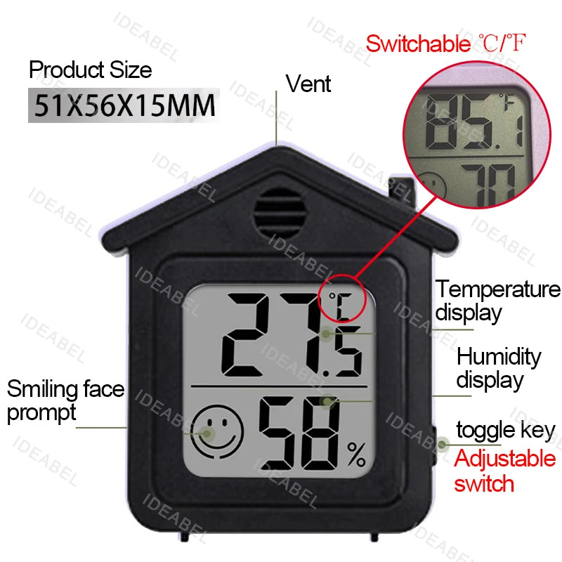 Electronic Temperature Humidity Meter Sensor Gauge Weather Station For Home ﻿LCD Digital Thermometer Hygrometer Indoor Room