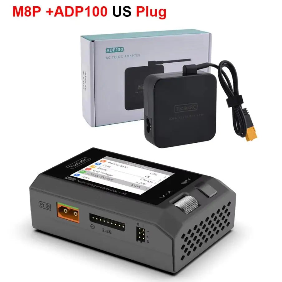 ToolkitRC M8P 1-8S Balance Charger 600W 20A DC Discharger for 1-8S Lipo Battery Charger
