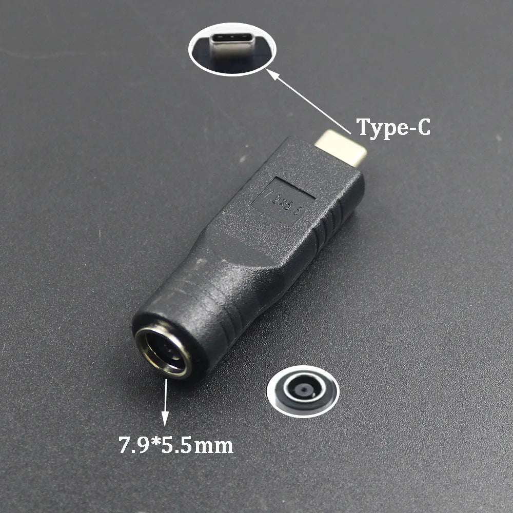 PD USB Adapter C Type C Male To 4.0*1.7 5.5*2.1 5.5*2.5 7.4*5.0 7.9*5.5mm Female Plug Converter DC Power Jack Connector