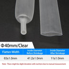 1~10m 4:1 Transparent Heat Shrink Tubing With Glue 4~ 52mm Double Wall Adhensive Polyolefin Sleeve Lined Wire Cable Protector