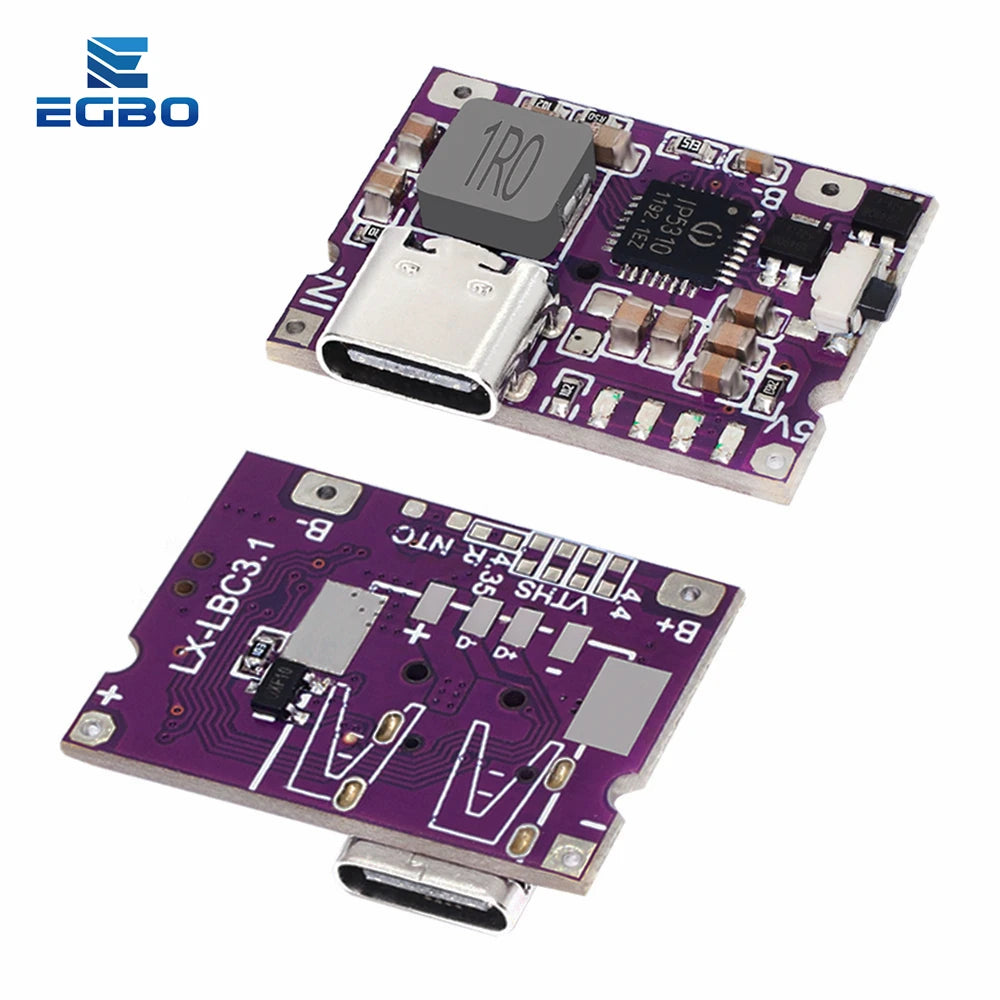 IP5310 Type-C USB-a 5V 3.1A Boost Converter Step-Up Power Module Power Bank Accessories With Switch LED Indicator