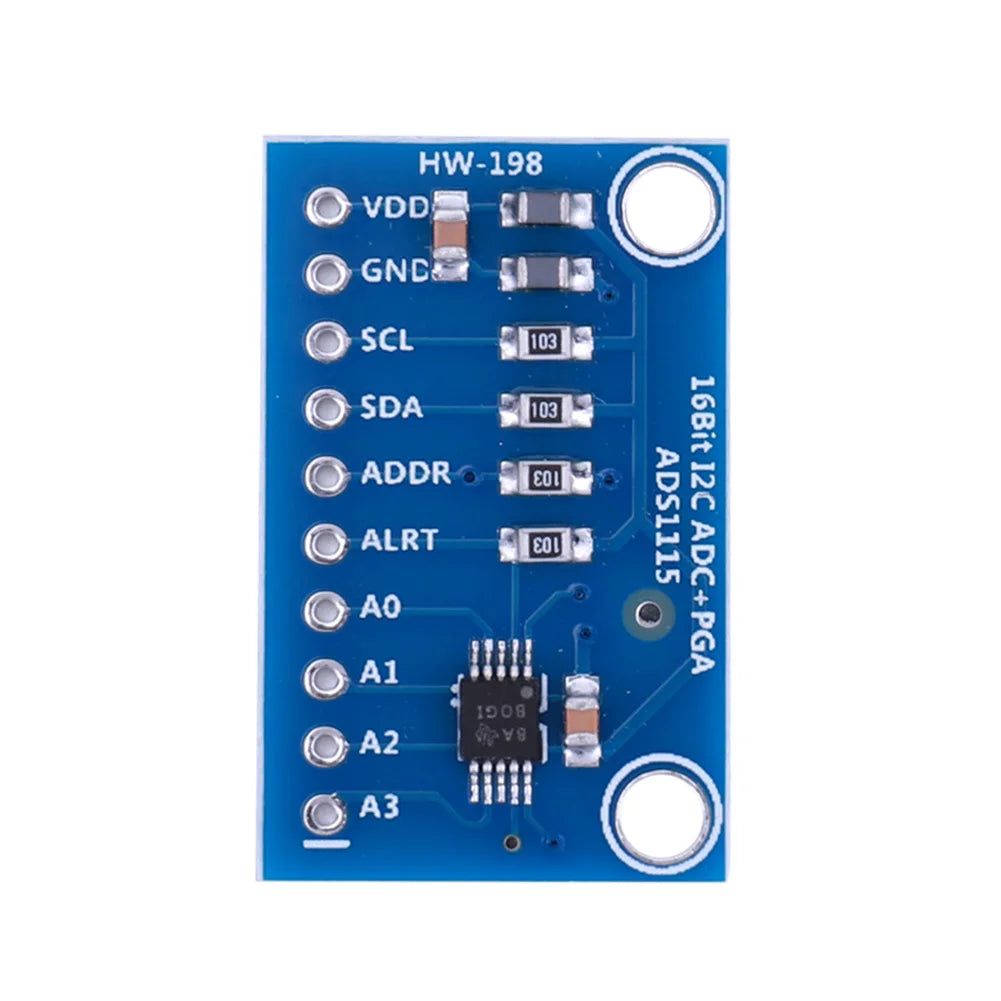 ADS1115 ADC Analog-to-Digital Converter Module with Programmable Gain Amplifier 16 Bit I2C 2.0V To 5.5V for Arduino Raspberry Pi