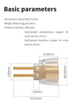 FiiO LC-78A MMCX Female to 0.78mm 2 Pin Male Earphone Adapter for FD11 FH11 FH3