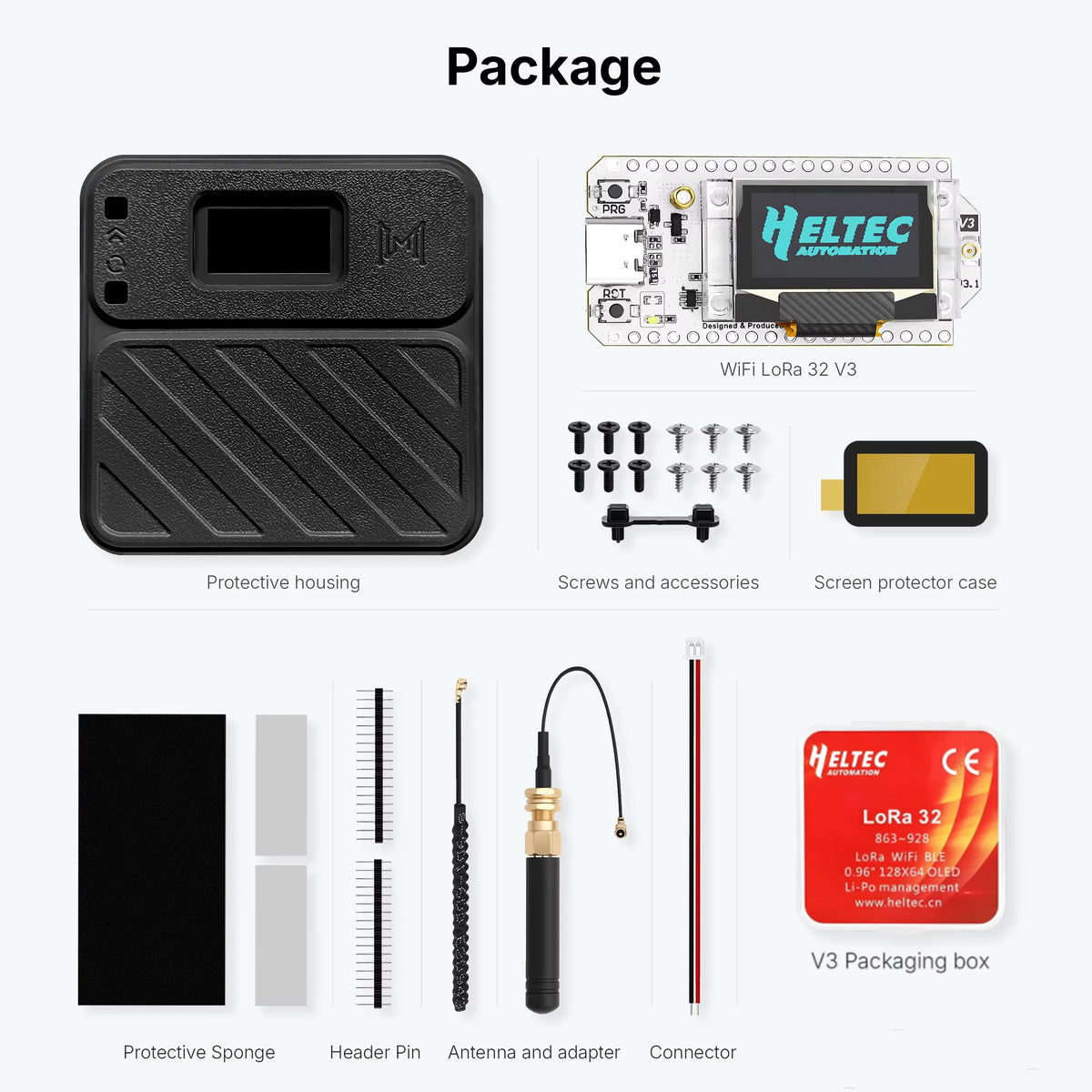 New Heltec WiFi LoRa 32 V3 868MHz Development Board Kit Meshtastic ESP32 SX1262 With Case For  Arduino IoT LoRaWAN