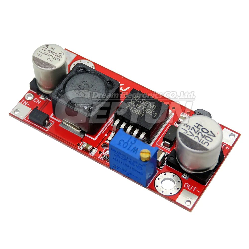 XL6009 Power Supply Module Boost Buck DC-DC Adjustable Step Up Down Converter Red 20W 5-32V to 1.2-35V High Performance