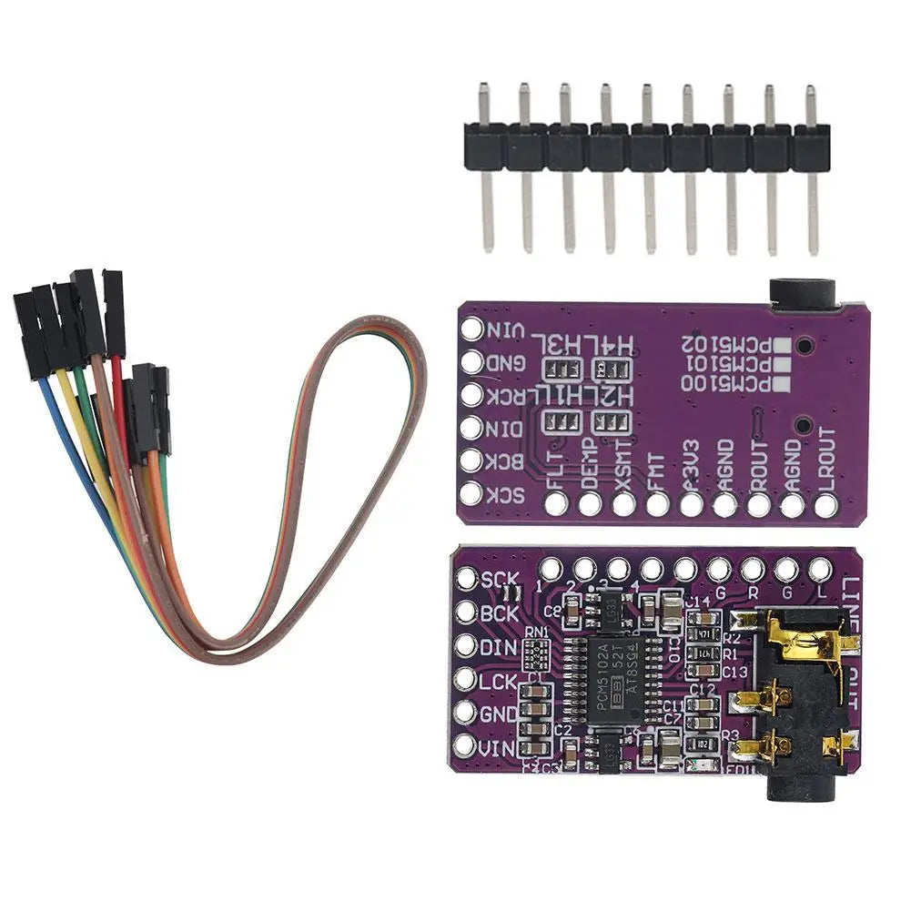 nterface I2S PCM5102A DAC Decoder GY-PCM5102 I2S Player Module For Raspberry Pi pHAT Format Board Digital PCM5102 Audio Board