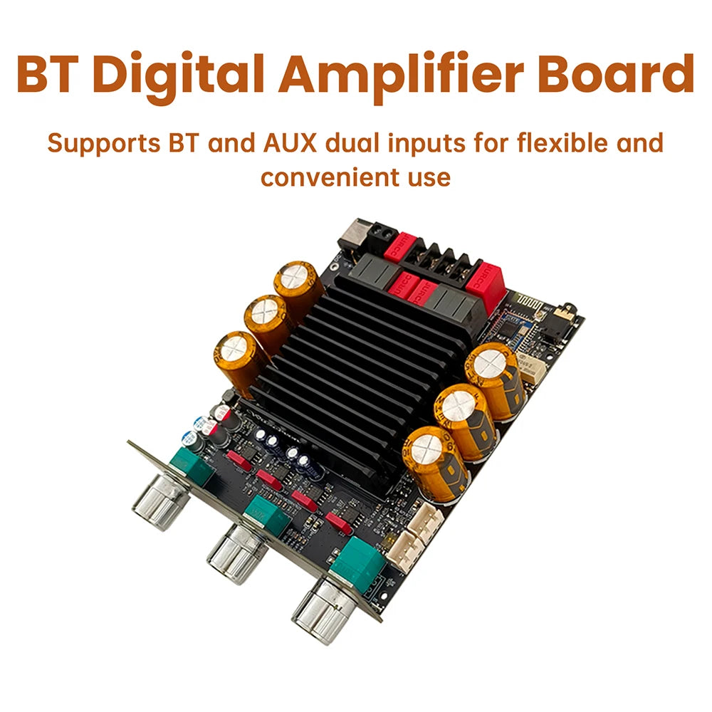 DC 18-50V 3002T PRO Bluetooth Amplifier Board Qualcomm QCC3034 2.0 Channel APTX Lossless 300W+300W TPA3255