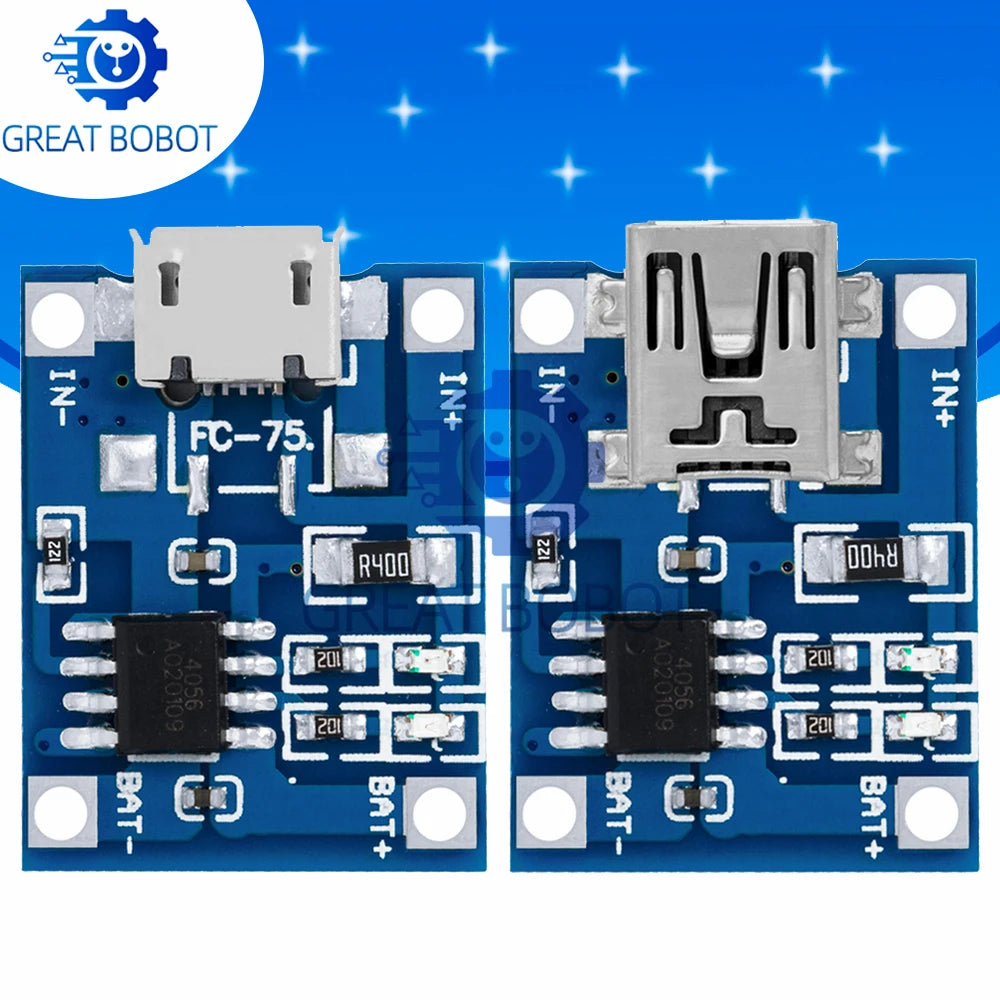 BS 1PCS USB 5V 1A TP4056 Lithium Battery Charger Module - Dual - Function Charging Board without Protection,1A Li - ion Batter