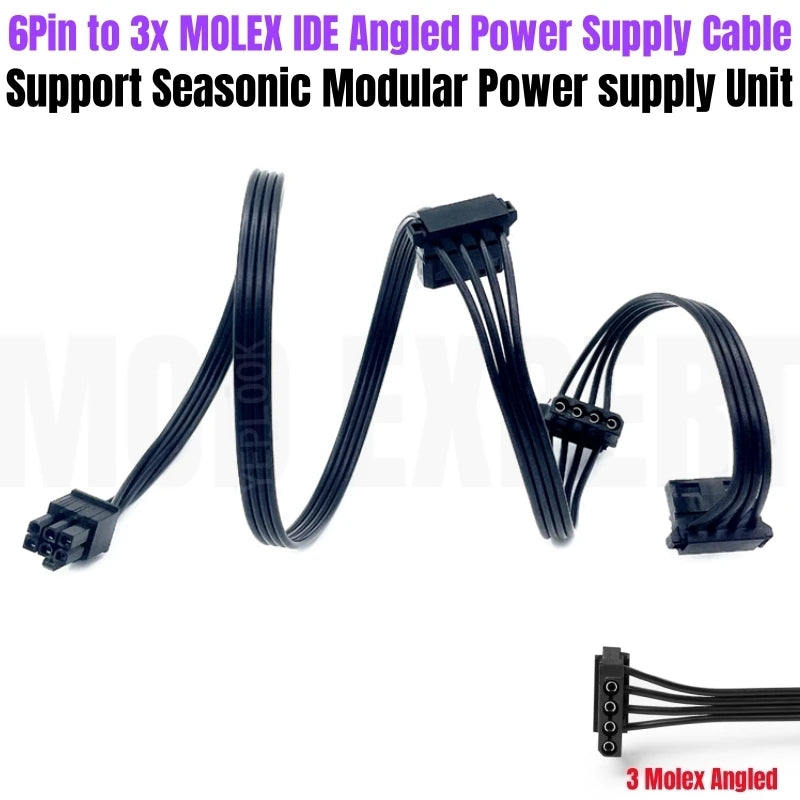 Modular Power Cable for Seasonic X-850, X-750, X-650 KM3 Power, GPU PCIe 8Pin 6+2Pin, CPU 4+4Pin, SATA Molex IDE 4Pin, 24Pin Net
