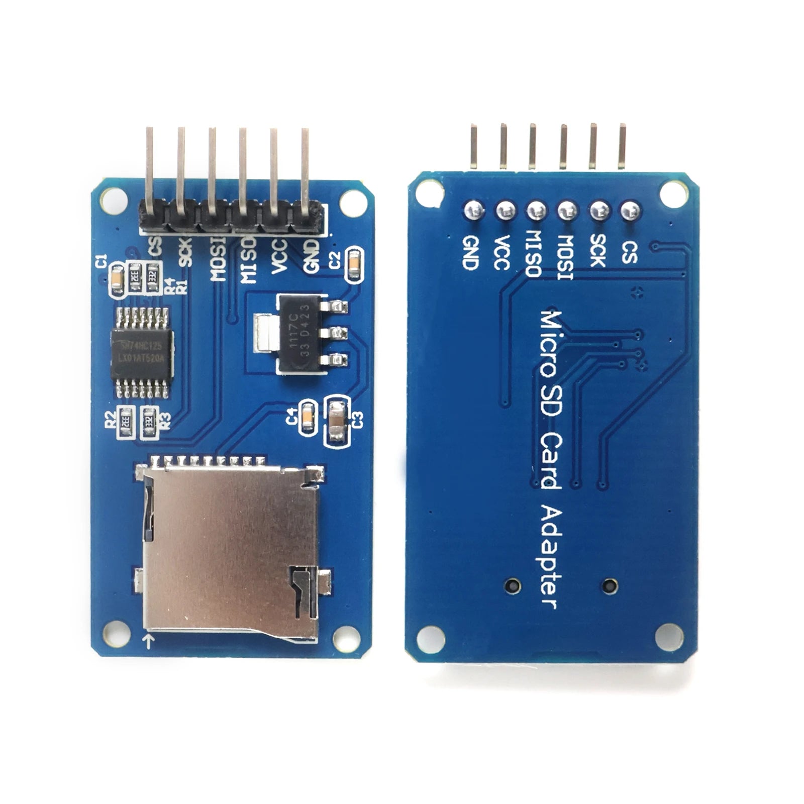 Micro SD TF SD MINI SD Card Reader Module 3.3V 5V SPI Interface with Level Shifter for Arduino ESP32 Raspberry Pi Data Logger