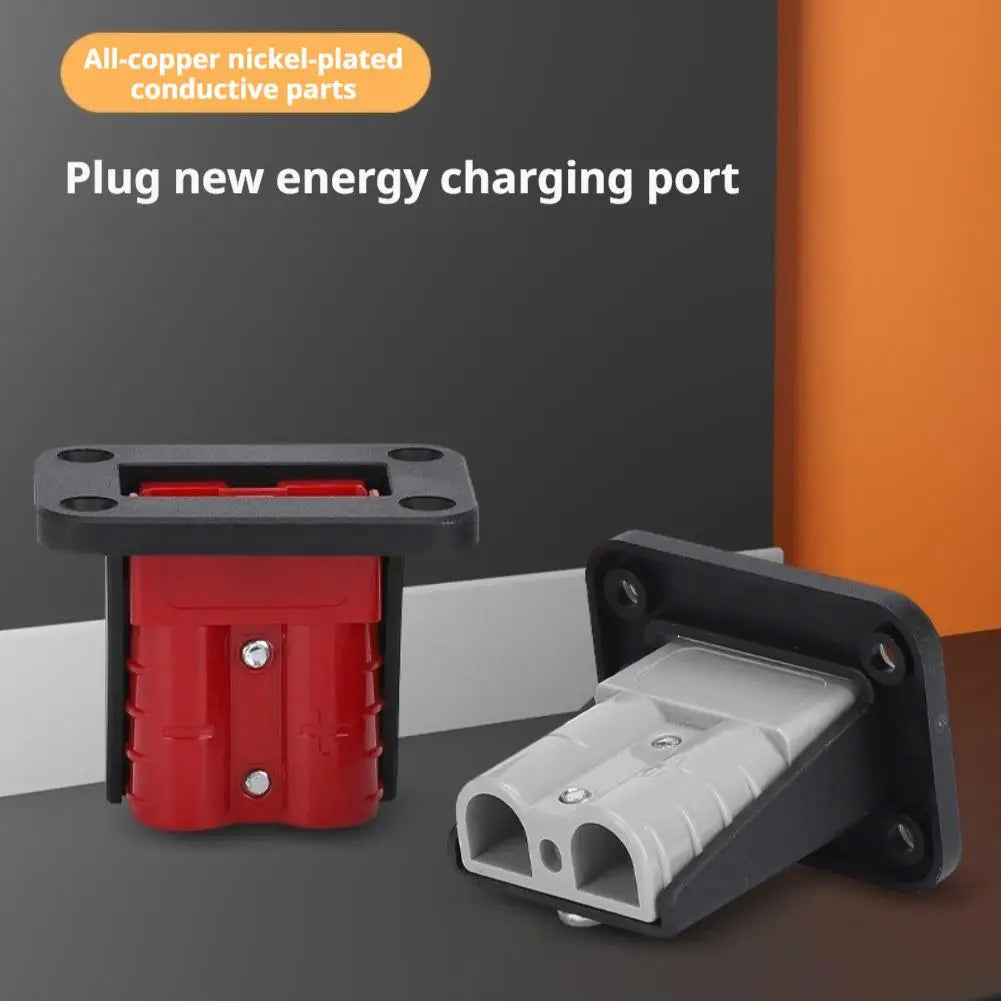 50 Amp Charging Battery Connector Flush Mount Anderson Plug Kit Mounting Bracket Panel Cover Accessories for Caravan Camper Boat