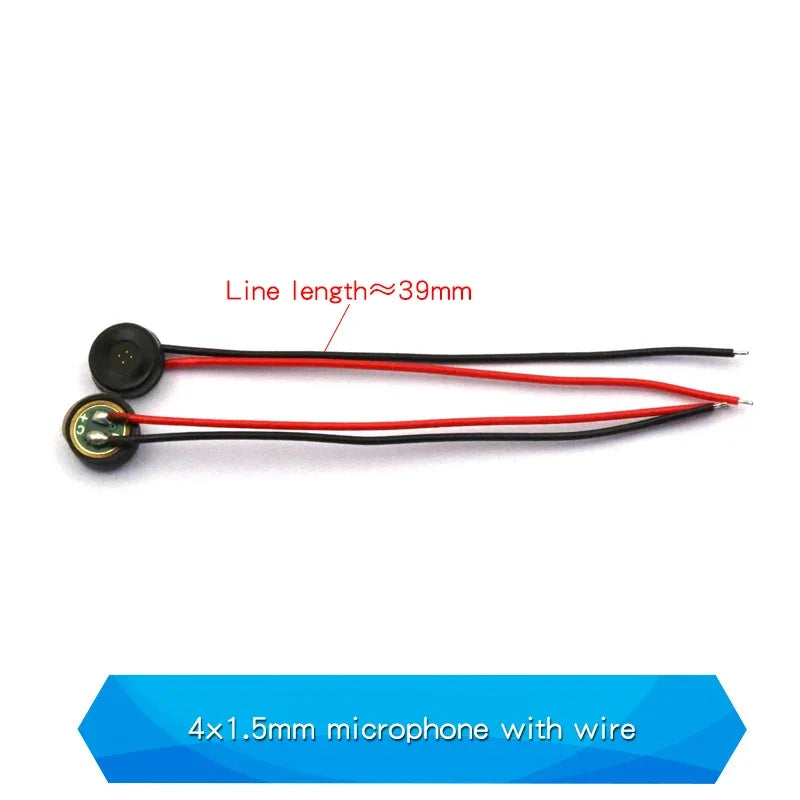 10PCS Condenser pick-up Microphone 9x7mm 9767 9x4.5mm 9745 6x5mm 6050 6x2.2mm 6022 4.5x2.2mm 4522 4x1.5mm 4015 MP3 Accessories