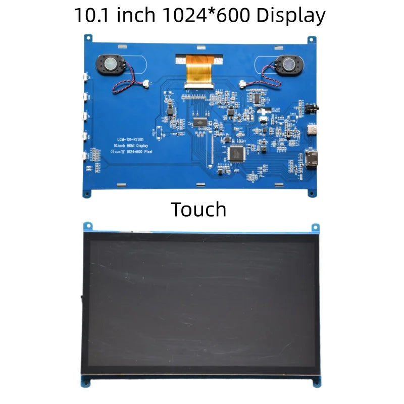 10.1Inch Raspberry Pi 4/3/2/B/B+/A+ Monitor 1024x600 IPS 5-Points Capacitive Touchscreen Drive Free HDMI Display For Win 7/8/10
