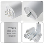 1Pcs CBB60 Starting Capacitor 450V AC 4uF 5uF 6uF 8uF 10uF 12uF Double Insert Screw for Air Compressor Water Pump