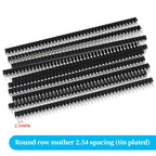 Javino 5/20/50Pcs 1x40 Pin Connector Header Strip Male Female Header Single Row 40 Pin 2.54mm Pin Connector Strip Round Needle