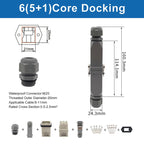 HA Heavy Duty Connector Kit 4/5/6/8 Core Pins Male&Female Insert Plug HDC-HA Rectangular Waterproof Industrial Aviation Socket
