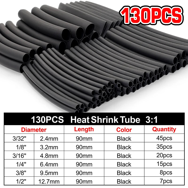 DIY Repair Heat Shrink Tube Assortment 3:1&4:1 Dual Wall Adhesive Flame Retardant Insulator For All Kinds Electrical Wire Cable