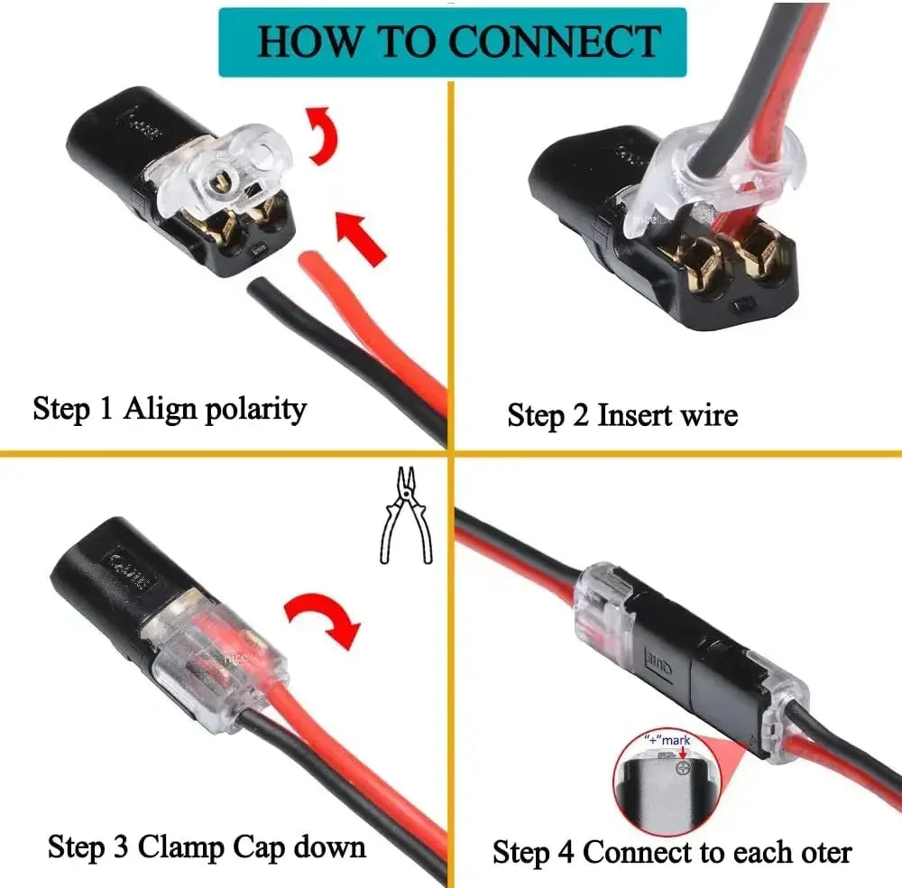 2 Pin Way Plug Electrical Connector Wire Cable Automotive Strip Terminal Connection Car Waterproof Electrical Connector NEW