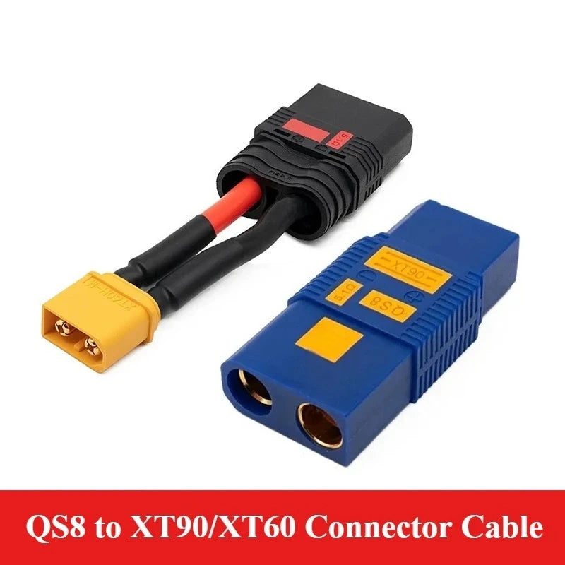 QS8 Female To XT90 Female Adapter Cable, 10AWG Anti-Spark Conversion Wire for RC Models
