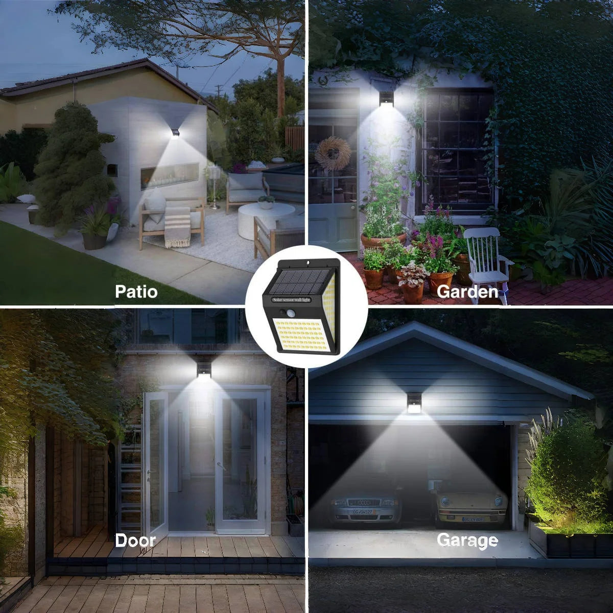 140LED Solar Security Lights Outdoor, Solar Motion Sensor Lights 270ºWide Angle Waterproof Solar Powered Durable Wall Lights Out