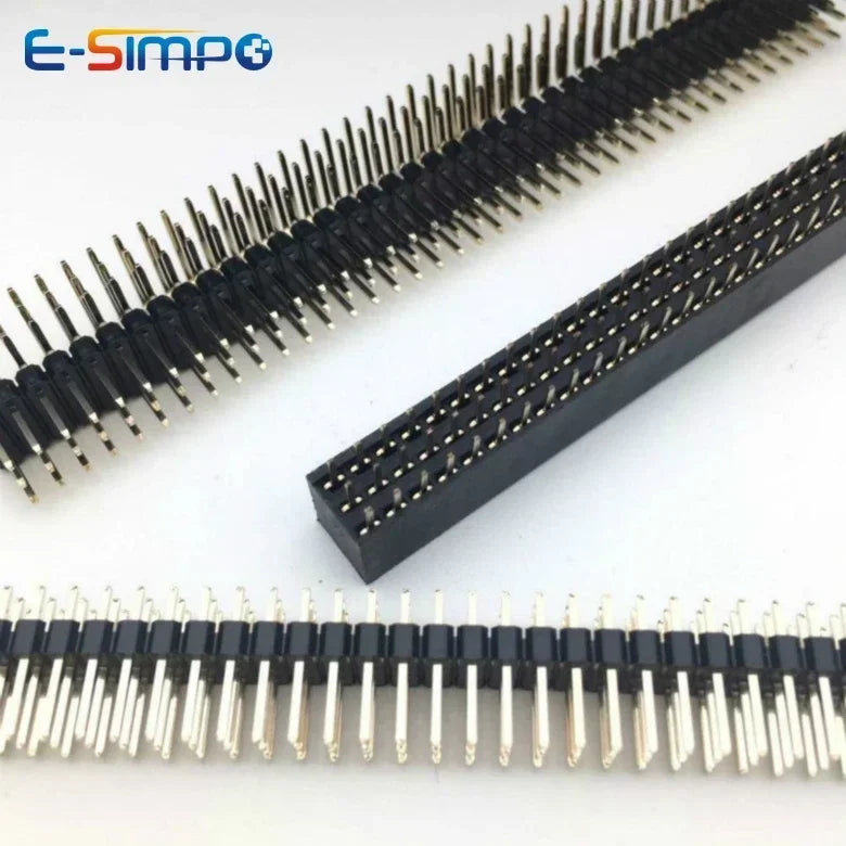 5pcs 2.54mm 3*40P Triple Row Straight 90D Right Angle R/A Breakaway Rohs Gold PCB Male Female Pin Header Connector 3x40pin