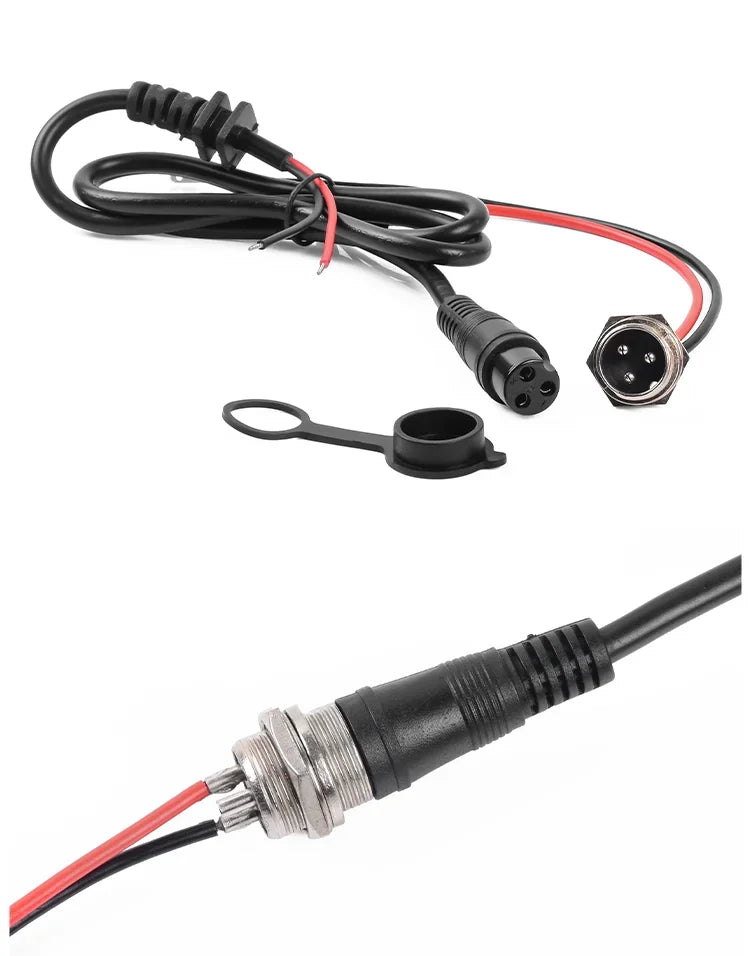 GX16 3Pin Plug for Lithium Battery Electric Scooters Aviation Charging Port 3 Pin Charger Output Cable 220V Waterproof Dust-pro