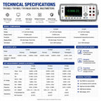 Tonghui TH1963A TH1953 6½ Digit Benchtop Multimeter, High Precision 1199999 Counts, True RMS USB RS232