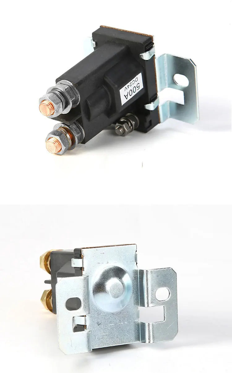 High Quality 4 Pin SPST 500A DC12V Solenoid Auto Car Starter Relay Start Contactor Double Batteries