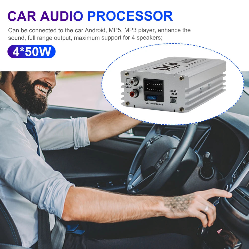 Car DSP Digital Audio Processor 4 In 6 Out DSP Car Power Amplifier Car Audio Digital Signal Processor for Car Audio Enhancement