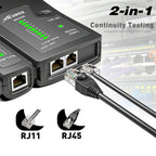 ZoeRax Pass Through RJ45 Crimp Kit Cat5e/Cat6 Crimper with 10PCS 8P8C Cat5e/Cat6 Connectors POE LAN Tester for RJ45 RJ11 Wiring