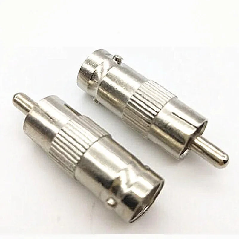 10pcs BNC Connector Female to RCA Male BNC Female Head Turn AV Plug Male Audio and Video Cable Adapter AV Signal Conversion