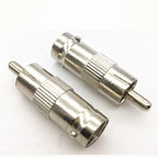 10pcs BNC Connector Female to RCA Male BNC Female Head Turn AV Plug Male Audio and Video Cable Adapter AV Signal Conversion