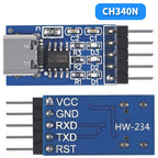 FT232RL CH340N Type C USB to TTL UART Module 3.3V 5V Serial Adapter with Dupont Cable for Arduino ESP32 ESP8266 STM32