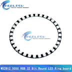5V 8Bit 12Bit 16Bit 32Bit 64 Bits WS2812 5050 RGB LED Ring Lamp Light + Integrated Drivers For Arduino Diy ESP8266 WS2812