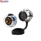 CNLINKO M28 8Pin Circular Aviation Connector Waterproof 15A 300V Solder Type Quick Snap Lock for Industrial Control Systems