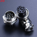 JCD GX16 90 Degree Right Angle 16mm Aviation Connector Elbow M16-2 3 4 5 6 7 8 9 10 Pin Female Plug Male Chassis Mount Socket