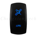 12V 20A Blue Led Car Boat Laser Rocker Switch ON OFF, (ON) OFF, ON OFF ON, (ON) OFF ON, (ON) OFF (ON) Waterproof