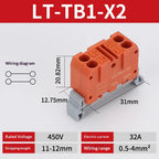 Push-in Terminal Block Multiple In Out Terminal Quick Connection of Wires Din Rail Wire Connector Universal Junction Box TB1-X6D