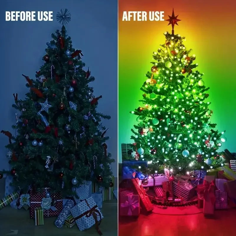 USB 5V Smart RGB-IC Fairy Light String Christmas Lights Decorations Lamp Garland WS2812 Bluetooth APP&Remote Control Addressable