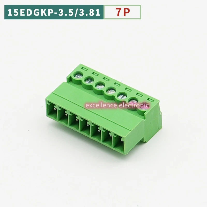 5/10PCS Aerial Butt Welding Type 15EDGRK-3.5mm 3.81mm Plug-in Terminal Block 3.5mm 3.81mm Pitch 2/3/4/5/6/7-12P Female Socket