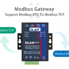 ZLAN 5243A 2 ports RS485 to Ethernet RJ45 TCP IP Modbus RTU Gateway multi master serial device rs232 to ethernet