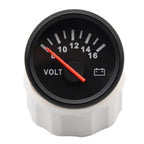 52mm Volt Gauge Marine Auto Voltmeter Universal 8-16V Waterproof Gauge Car Boat Instrument Red Backlight 12V Car Voltage Gauge