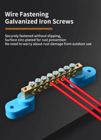 JINH High Bridge Type Grounding Busbar 6x9mm, 4/6/8/10/14/16 Poles, JHT6-0609, Terminal Strip for Distribution Box