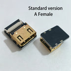 1PCS Ribbon FPV HDMI-Compatible Connector Flexible Flat Cable Raspberry Pi 4 Micro HDMI to HDMI/Mini HDMI Female 90 Degree FFC