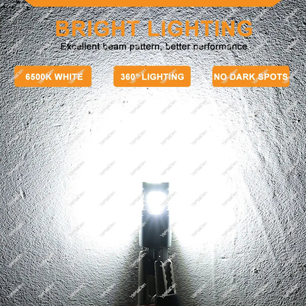 2/4/8 PCS Super Bright T10 W5W LED Bulb CANBUS 900LM 12V 24V 2016-18SMD 6500K White Car Interior Dome Trunk License Plate Lights