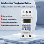 AC 220V 230V 110V DC 12V 24V 48V 15A 30A THC15A Din Rail Weekly 7 Days Programmable Digital Time Switch Relay Timer Controller