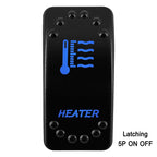 Waterproof Rocker Switch with Blue LED | 12V/24V Latching & Momentary (SPST/ DPDT) | for Marine, UTV, ATV, RZR, Automotive