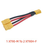 1PCS XT90 Plug Parallel Wire RC Model Plant Protection Remote Control Car Battery ESC Balance Charge Connector 10/12AWG Wire