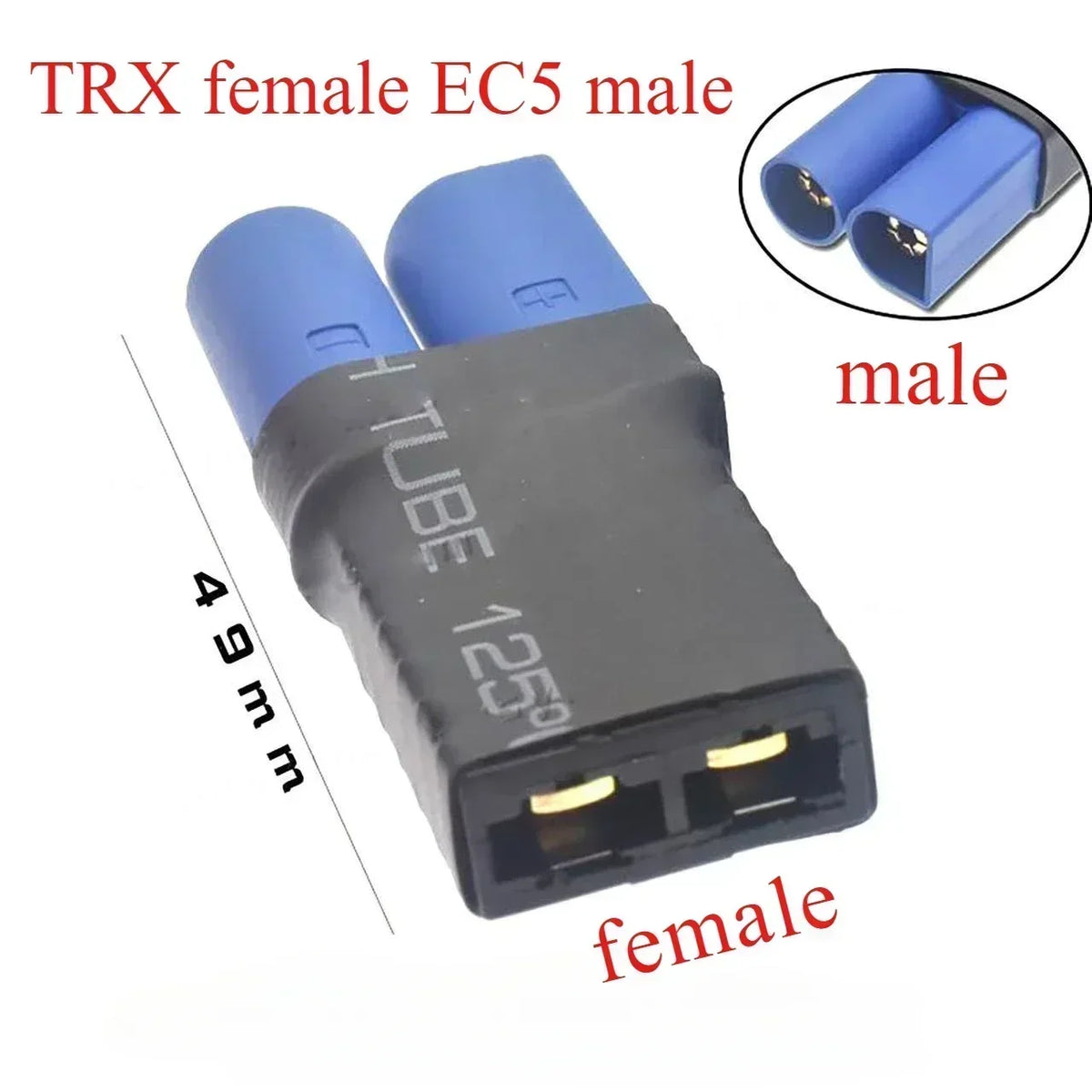 EC5 Male Female to XT60 XT90 Deans T Plug Male Female No Wire Connector Plug Adapter for RC FPV Vehicle Lipo Battery Esc
