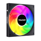 TEUCER ARGB CPU Case Fan 120mm Low Noise Ultra-thin Design 5V 3PIN Motherboard Lighting Sync PWM 800-2400RPM Case Cooler Fan